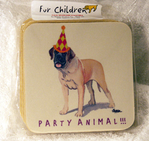 Fur Children Party Animal Coasters - Mastiff (PC040495)