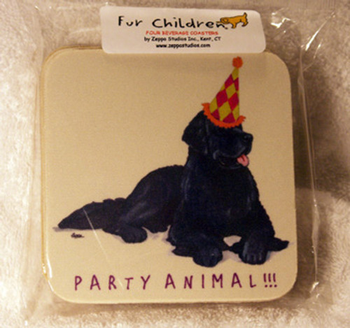 Fur Children Party Animal Coasters - Newfoundland (PC040497)