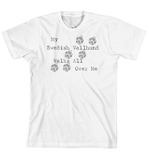 Purple Turtle Gifts - My Swedish Vallhund Walks All Over Me T-Shirt