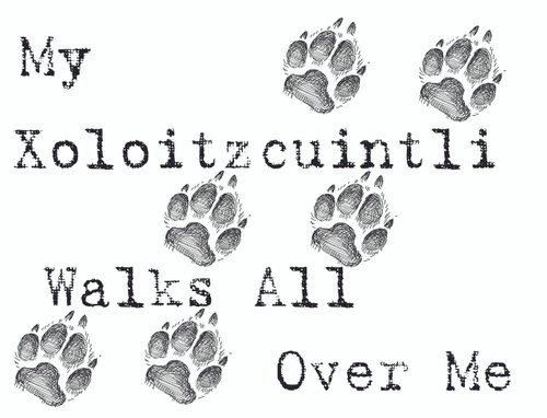 Purple Turtle Gifts - My Xoloitzcuintli Walks All Over Me T-Shirt