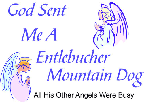 Purple Turtle Gifts - God Sent Me an Entlebucher Mountain Dog T-shirt