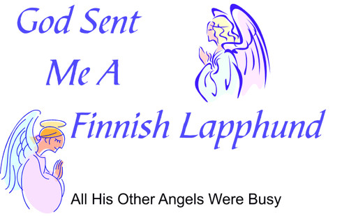 Purple Turtle Gifts - God Sent Me a Finnish Lapphund T-shirt