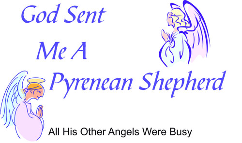 Purple Turtle Gifts - God Sent Me a Pyrenean Shepherd T-shirt