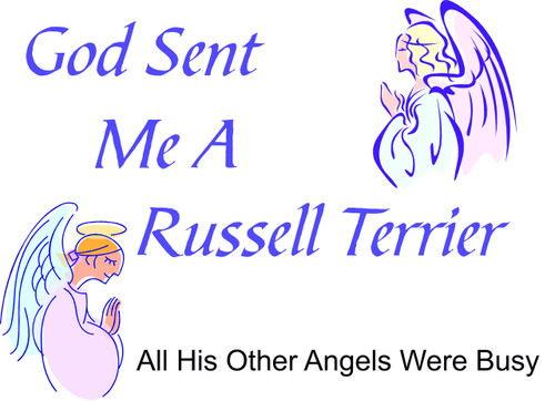 Purple Turtle Gifts - God Sent Me a Russell Terrier T-shirt