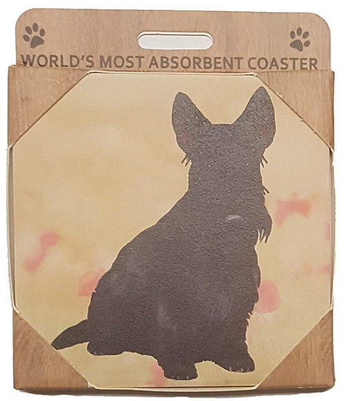 E&S Imports Ceramic Pet Coasters - Scottish Terrier (Scottie) (250-35)