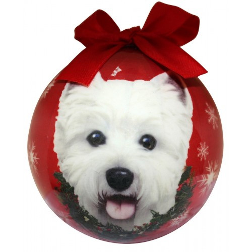 E&S Imports Shatter Proof Ball Christmas Ornament - West Highland Terrier (Westie)(CBO-45)