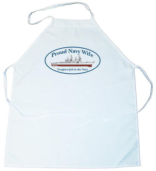 Apron -  Proud Navy Wife-Toughest Job in the Navy (100-0046-04)