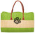 Mainstreet Collection MSC Stripe Straw Tote - Lime Green (SSTL/8586)