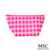 Mainstreet Colelction Cosmetic Bag - Pink & White Scales Pattern (CPSC/8005)