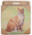 E&S Imports Ceramic Pet Coasters - Orange & White (251-10)