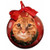 E&S Imports Shatter Proof Ball Christmas Ornament - Tabby Cat (Orange)(CBOC-8)