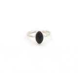 Obsidian Marquise Elfin Ring