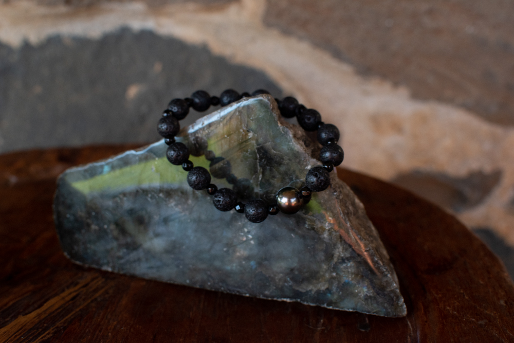 Lava Pearl Bracelet