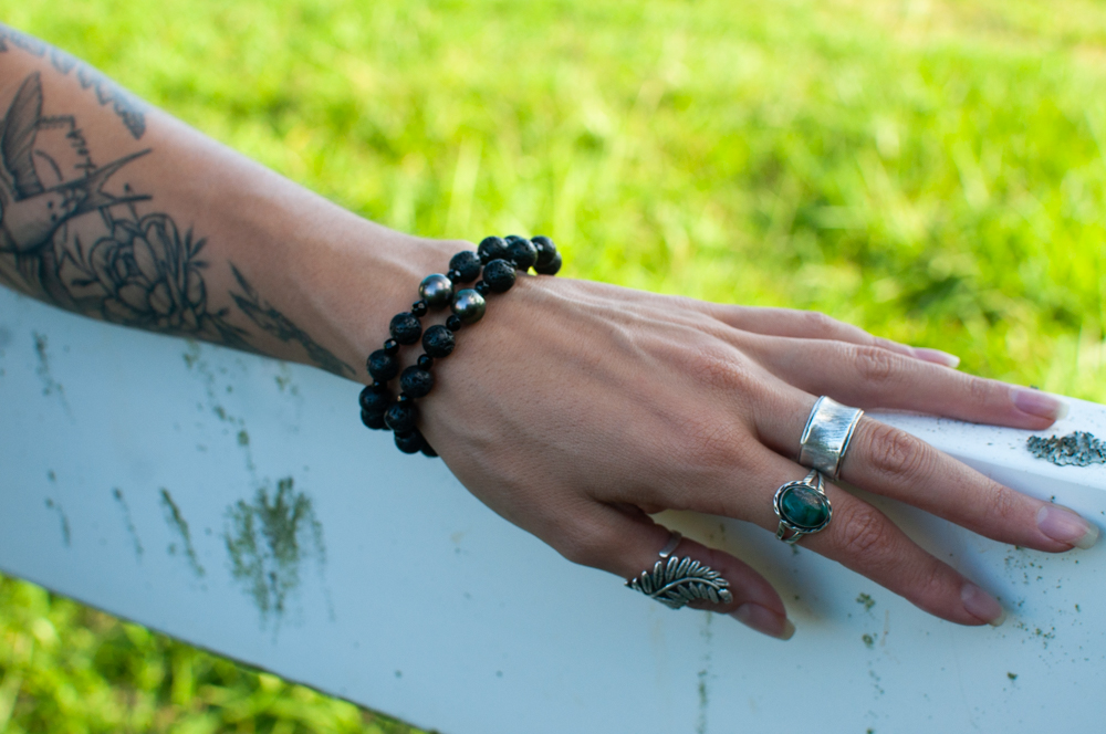 Lava Pearl Bracelet
