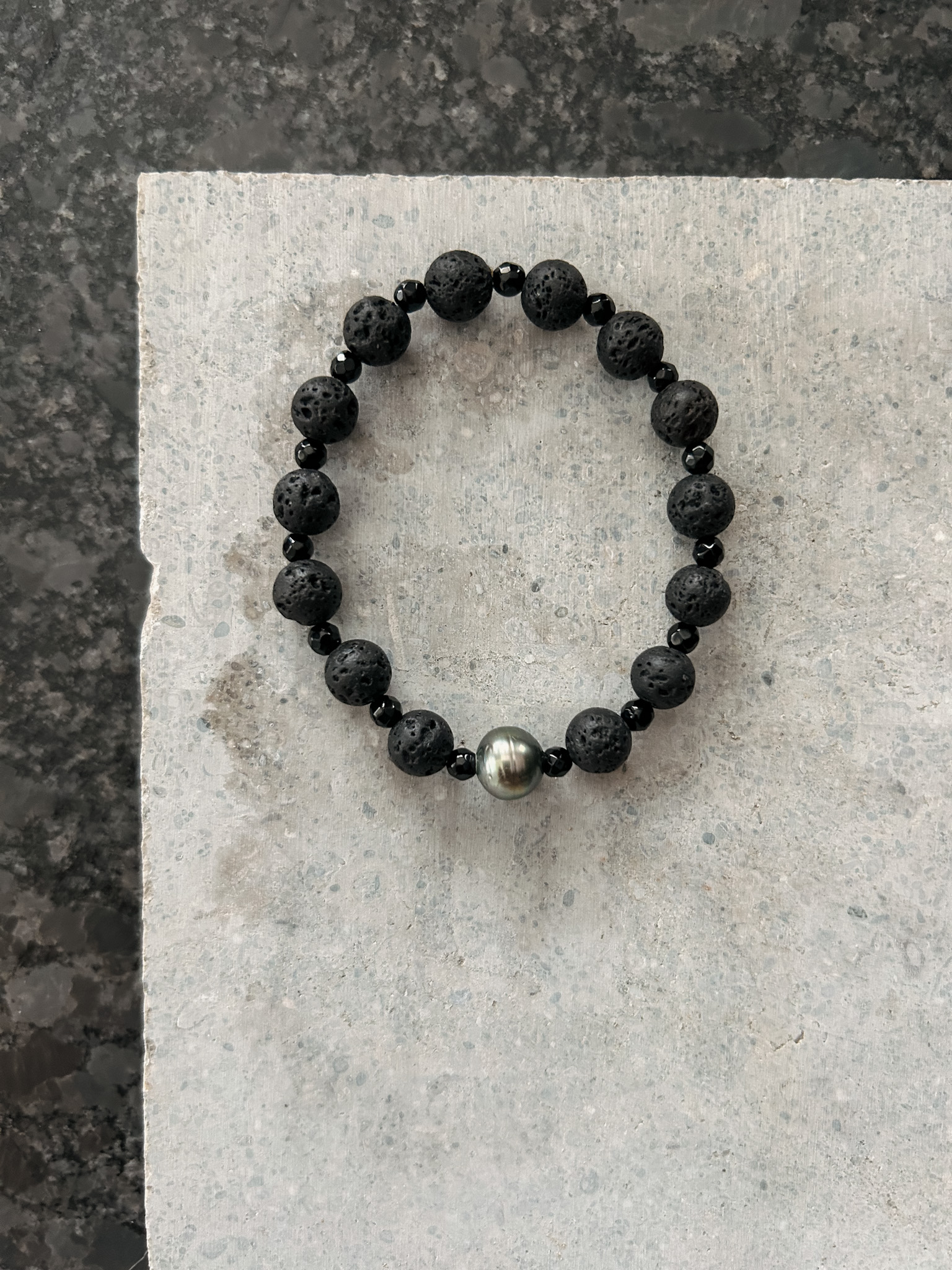 Lava Pearl Bracelet