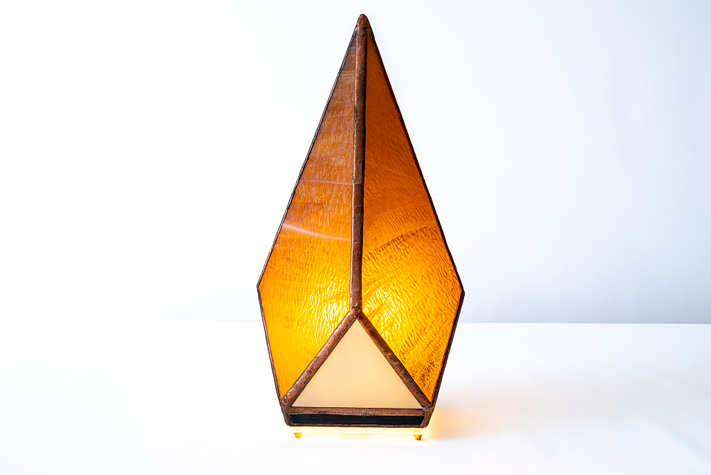 Small Amber Tabletop Lamp