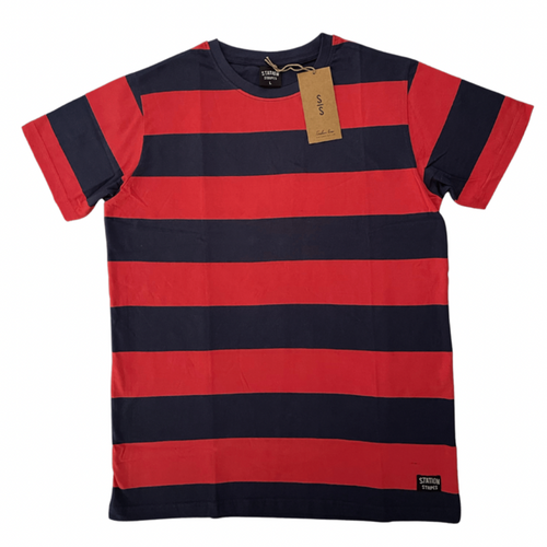 Lee Side Short Sleeve Tee Navy / Red 