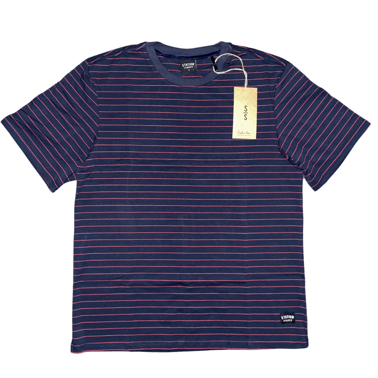 Deck Tide Short Sleeve Tee Navy / Red