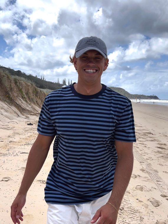 The Chur Short Sleeve Tee  Steel / Navy