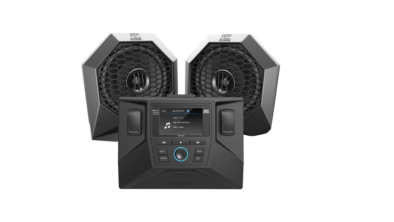 MTX Tower Speakers+Bluetooth Receiver+Dash Kit for 2014-18 Polaris RZR XP1000/900