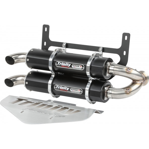 Polaris ACE 900 Dual Slip-ONS Exhaust Black by Trinity Racing