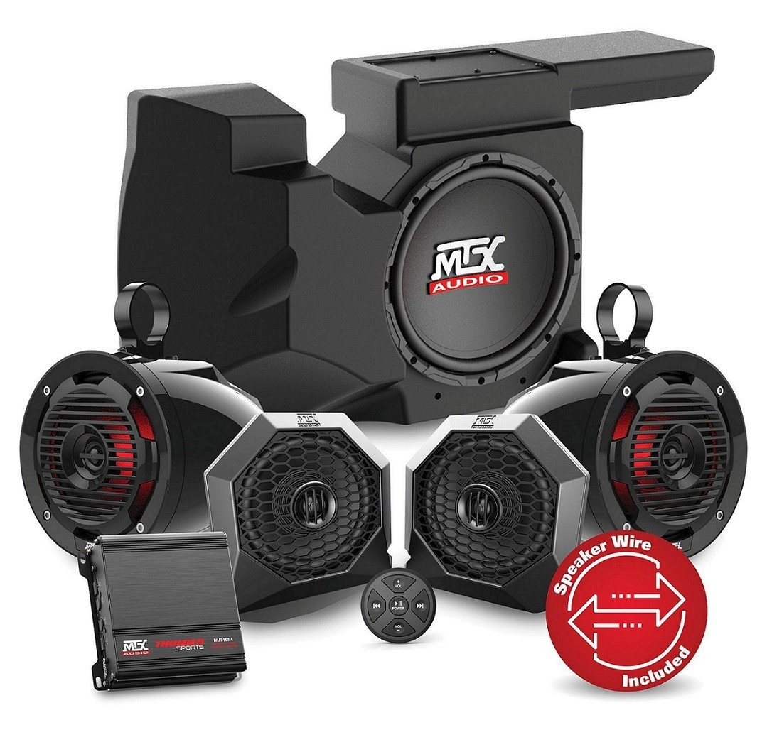 Mtx Audio Rzr Polaris RZR 1000 Bluetooth Enabled Speaker, Dual Amplifier, And Single ...