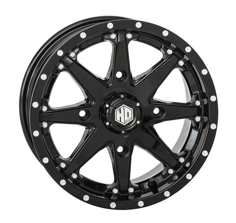 20x7 Gloss Black HD10 Wheels for Polaris RZR by STI Powersport
