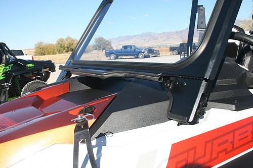 Polaris RZR Folding Vented Windshield (Glass) by RyFab