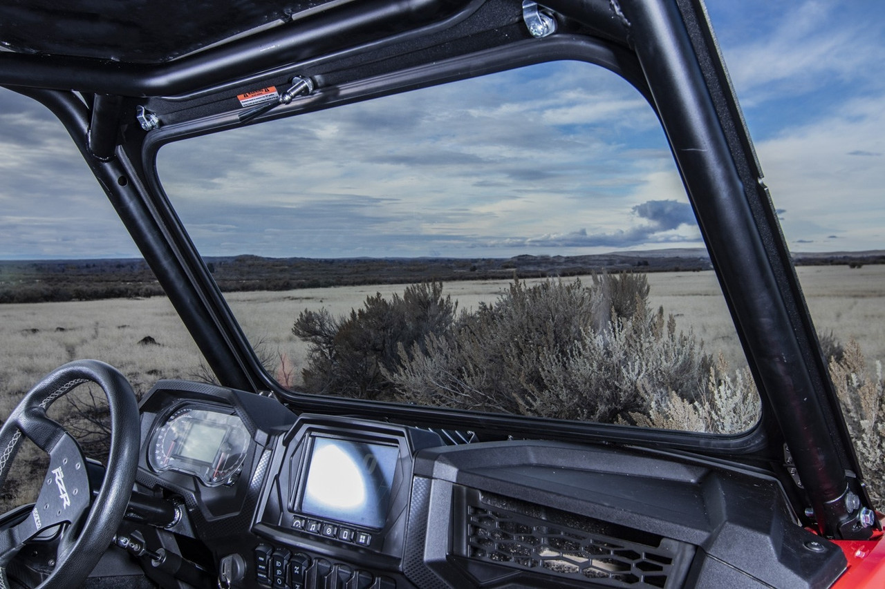 Polaris RZR XP Turbo S Folding Front Windshield by RazorBack Offroad