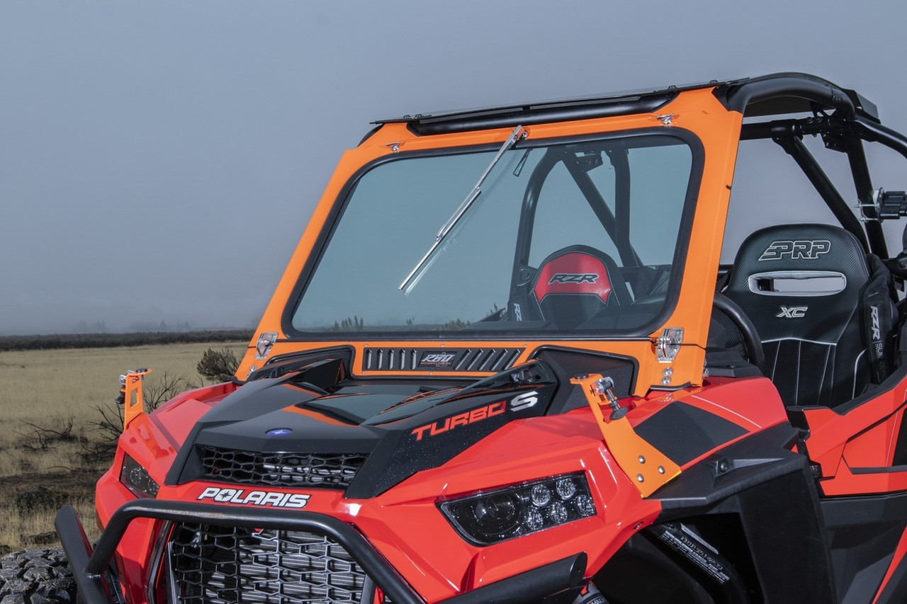 Polaris RZR XP Turbo S Folding Front Windshield by RazorBack Offroad