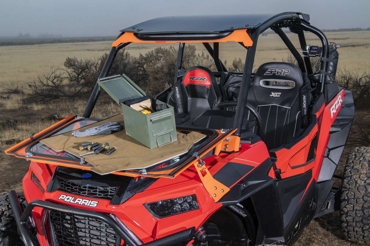 Polaris RZR XP Turbo S Folding Front Windshield by RazorBack Offroad