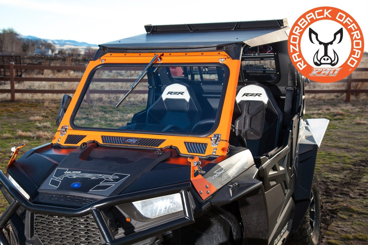 Polaris RZR 900 / 1000 Front Folding Windshield by RazorBack Offroad