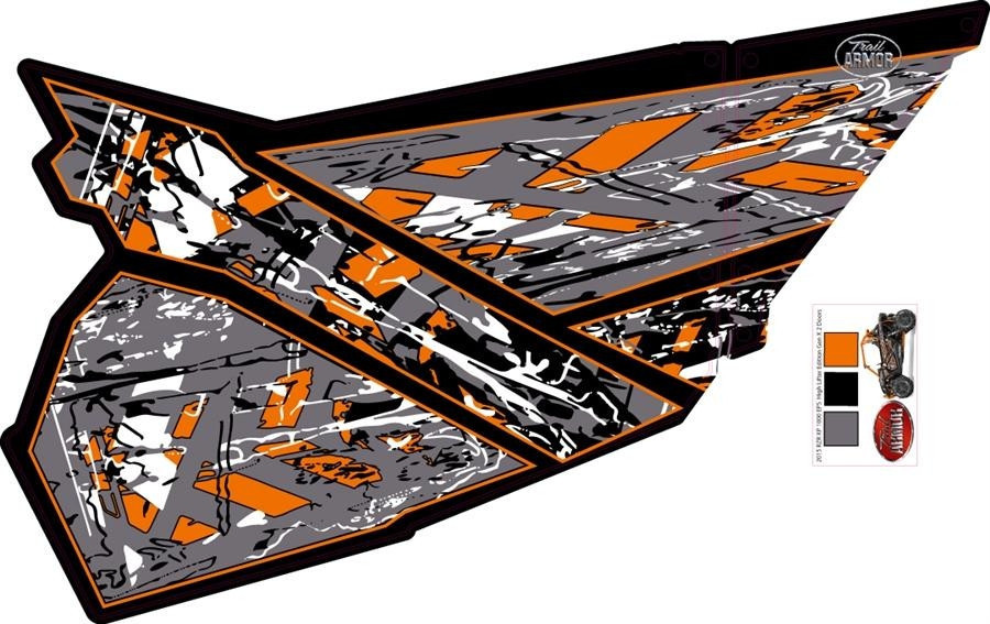 Polaris RZR XP 1000 GenX Two Door Stealth Black Graphics Kit by
