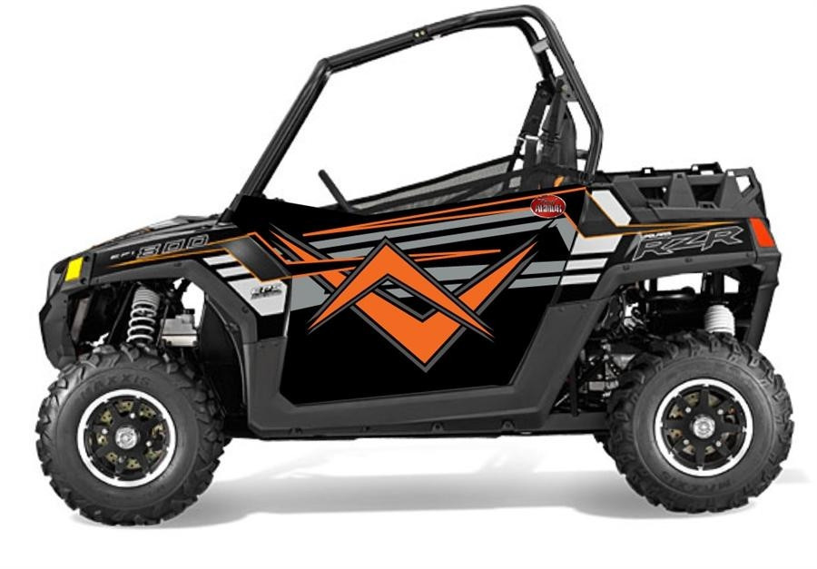Polaris RZR 800 Gloss Black Orange Madness Slimline Two Door
