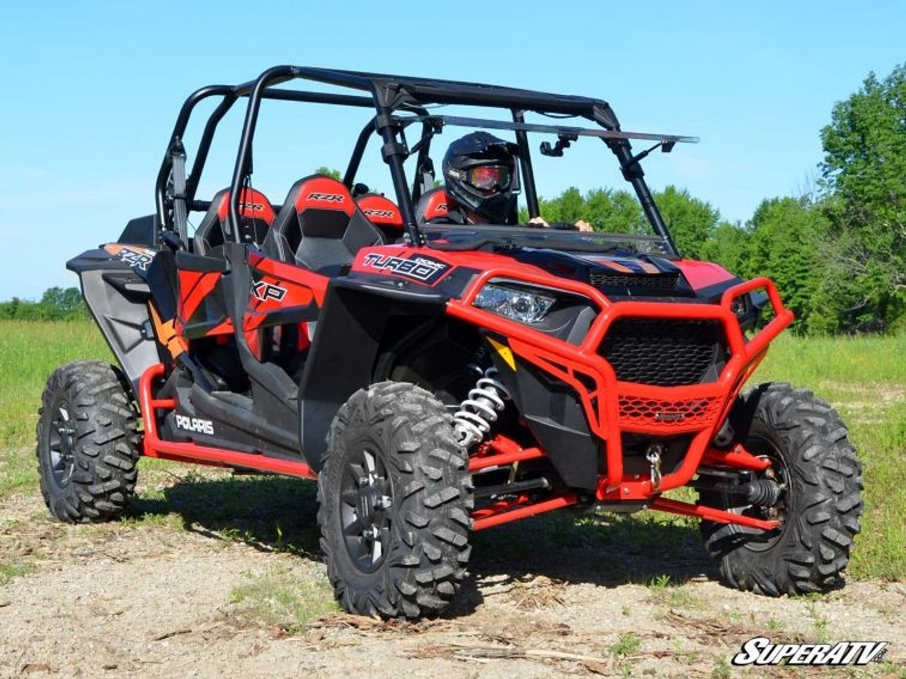 Scratch Resistant Folding Windshield for the Polaris RZR XP 1000