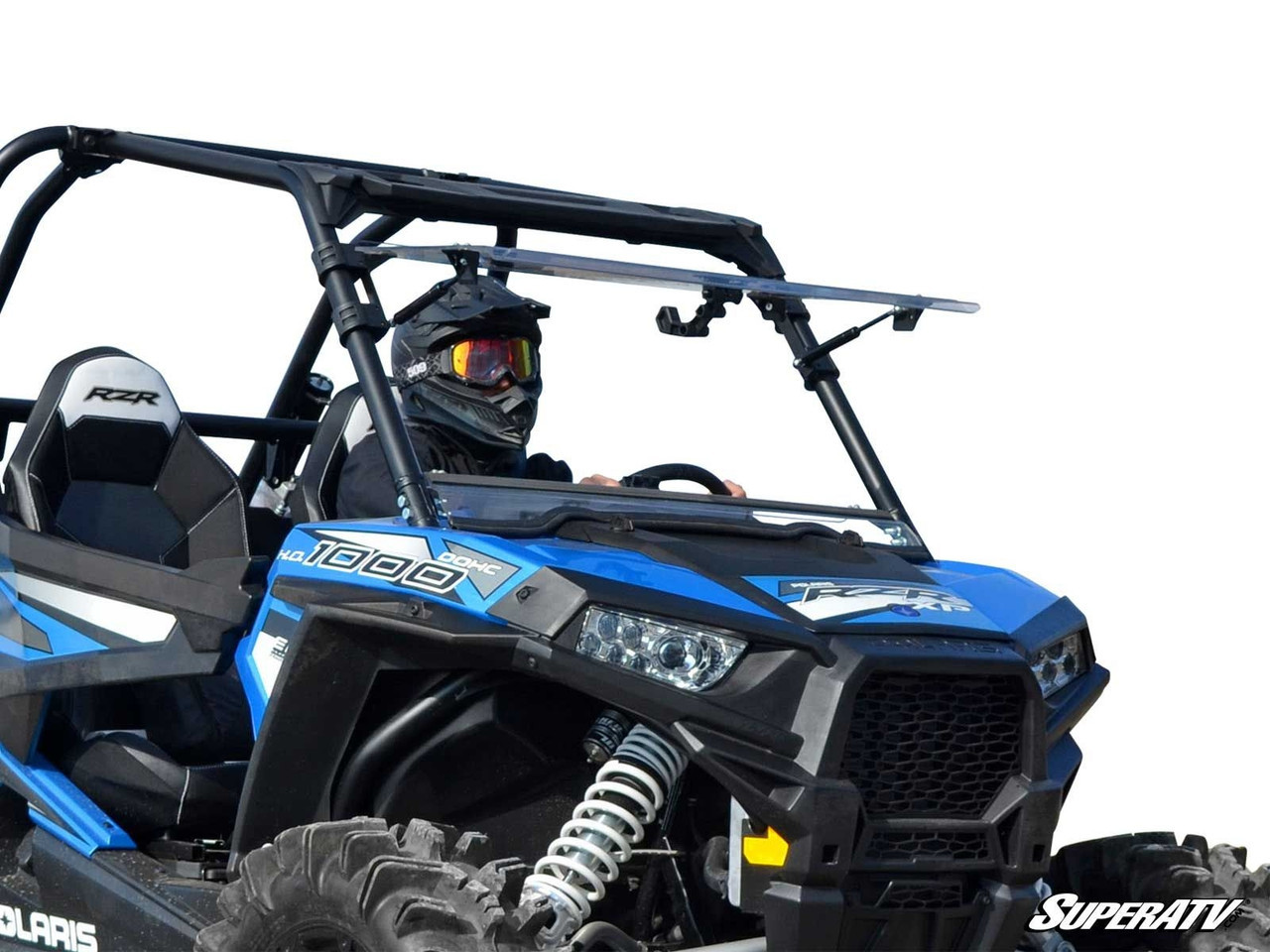 Scratch Resistant Folding Windshield for the Polaris RZR XP 1000