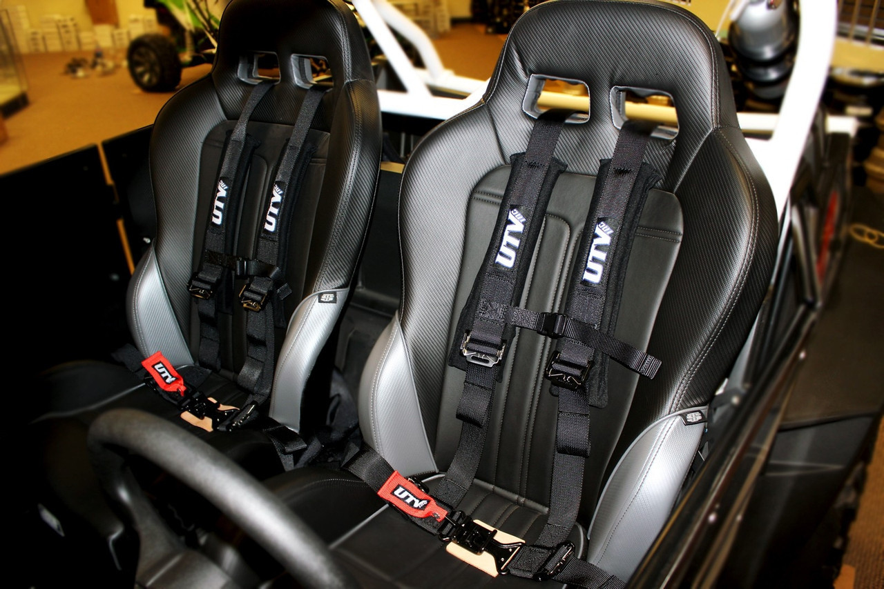 Polaris RZR RS1 Black 2" H Style Padded Sewn Together With Sternum Clip