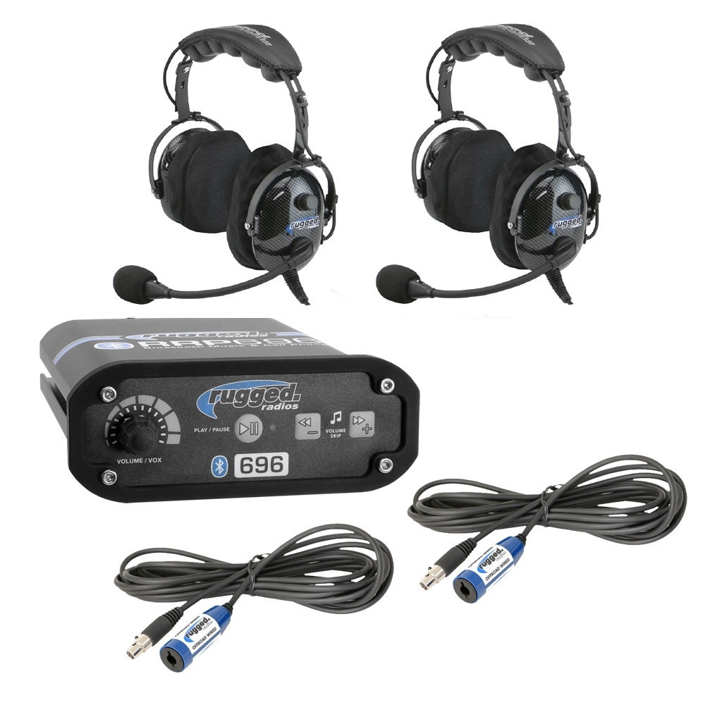 Polaris RZR 2Place with 60 Watt Radio and OTU Headsets by Rugged Radios