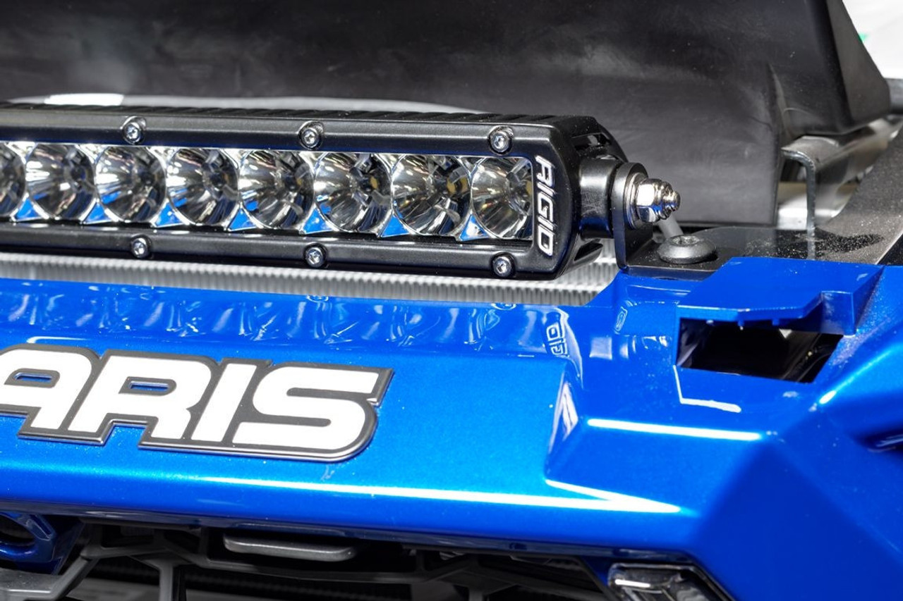 Polaris RZR XP Turbo10” Single Row Hood Grill Led Light Bar Mounts