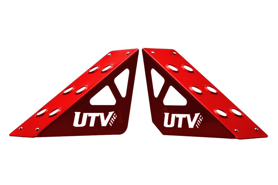 Polaris RZR Red Dead Pedal And Foot Rest Cover Set By Utv Inc