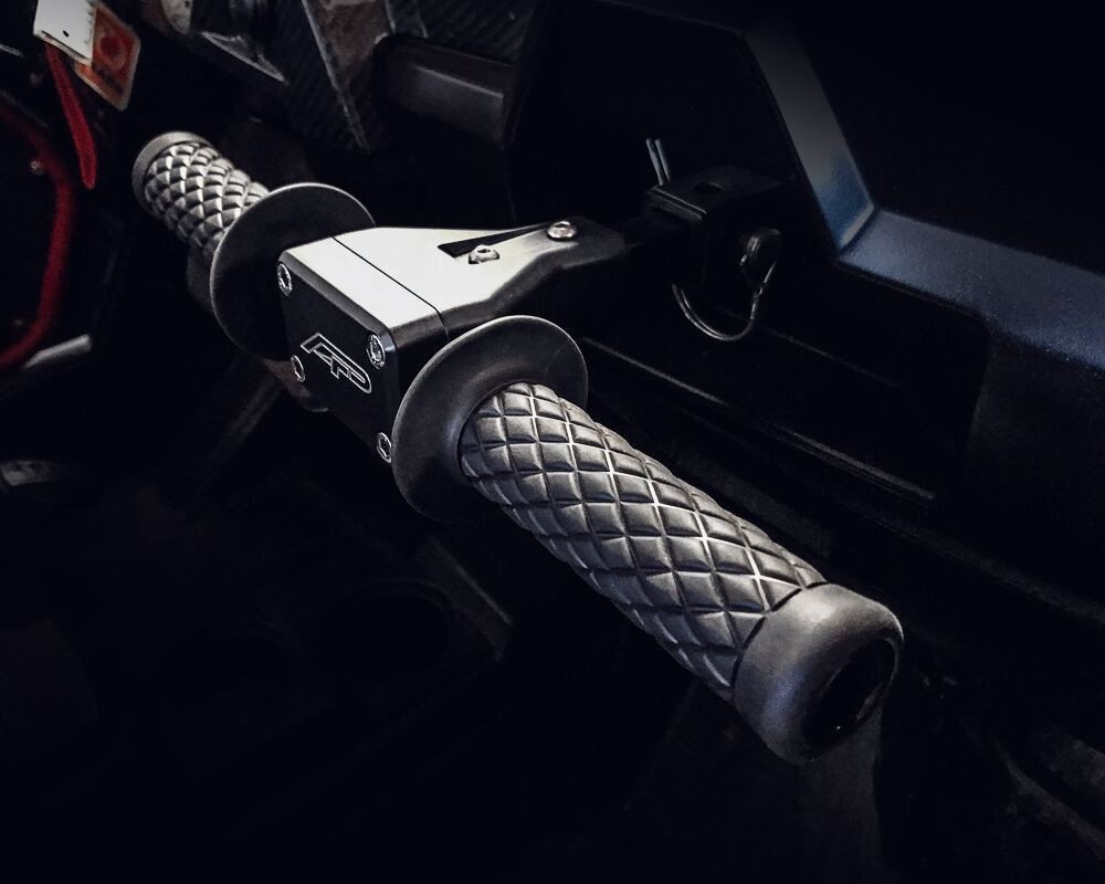 Polaris RZR Black Passenger Grab Bar with Lug Wrench by Agency Power