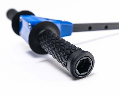 Polaris RZR Blue Passenger Grab Bar with Lug Wrench by Agency Power