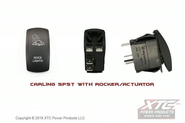 Polaris RZR Carling Switch with Rock Lights Actuator/Rocker by XTC