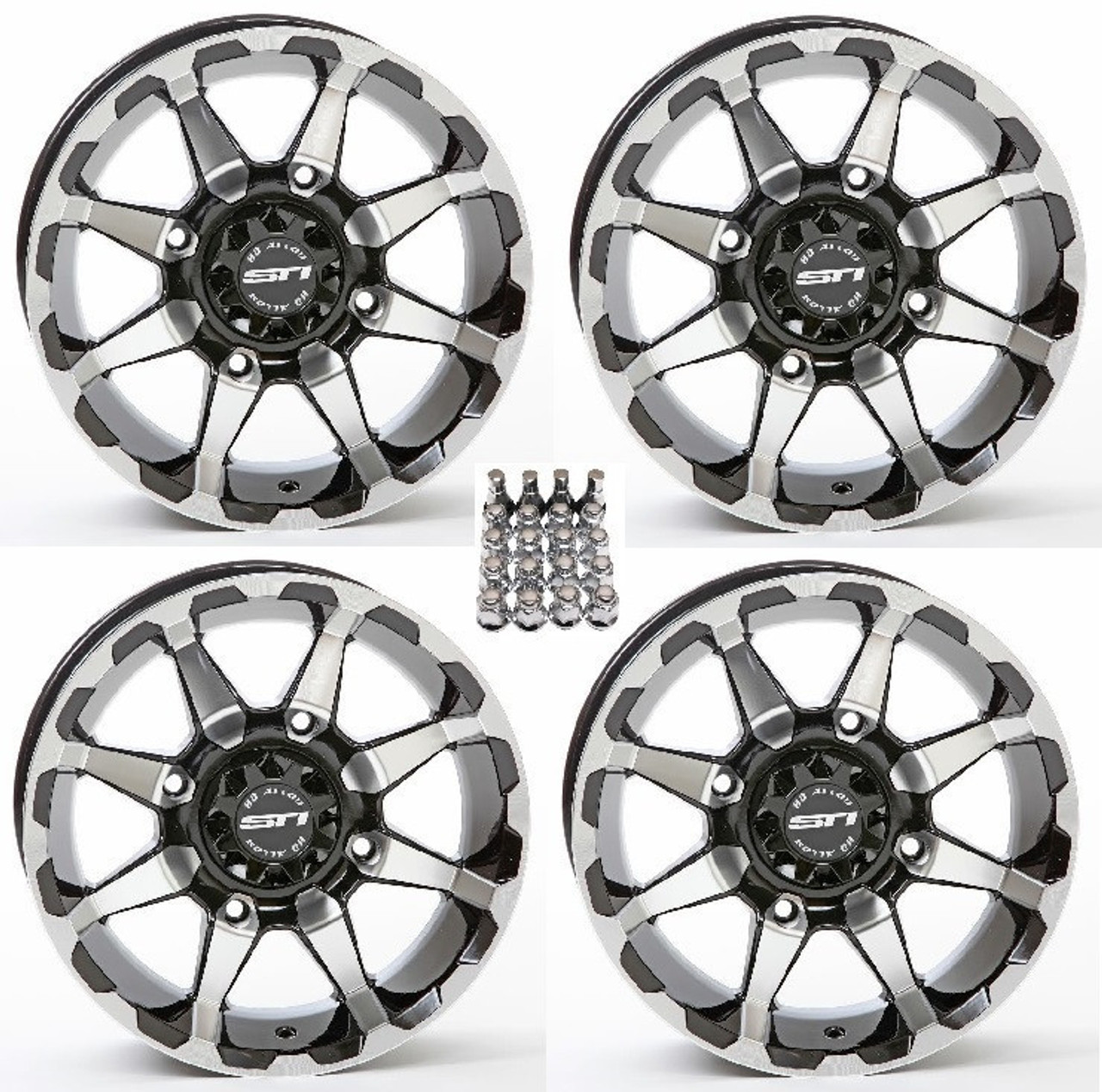 Polaris RZR 14" Hd6 Atv Wheels/Rims by STI Setof4xSTHD6GB14x75FS