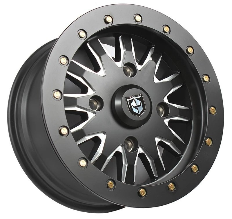 Polaris RZR Wheel: Halo Milled 15x7 - Pro Armor P15078HMBL-X-RZR