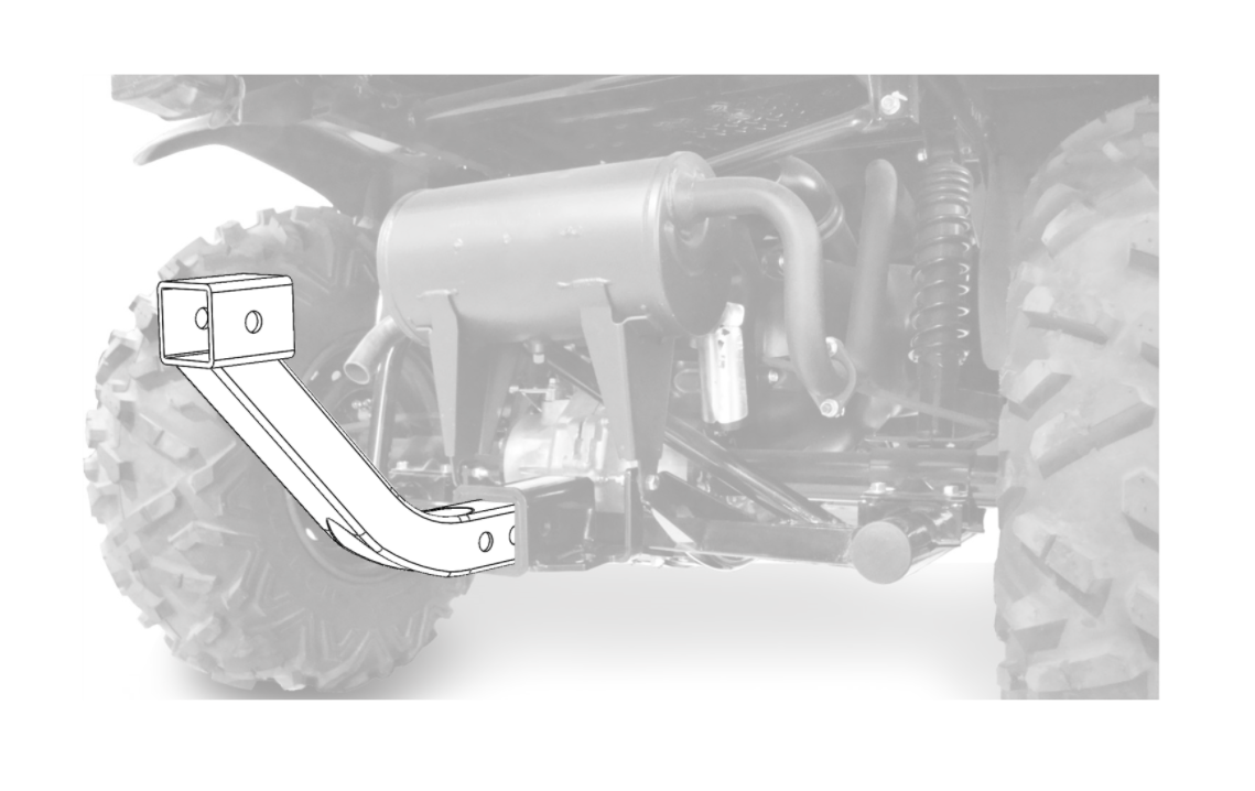 Rough Country 2 UTV Receiver Hitch for Polaris RZR XP 1000