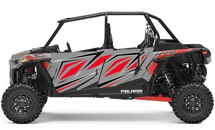 Polaris RZR XP Turbo Ghost Grey Dynamix Graphic Traditional Door