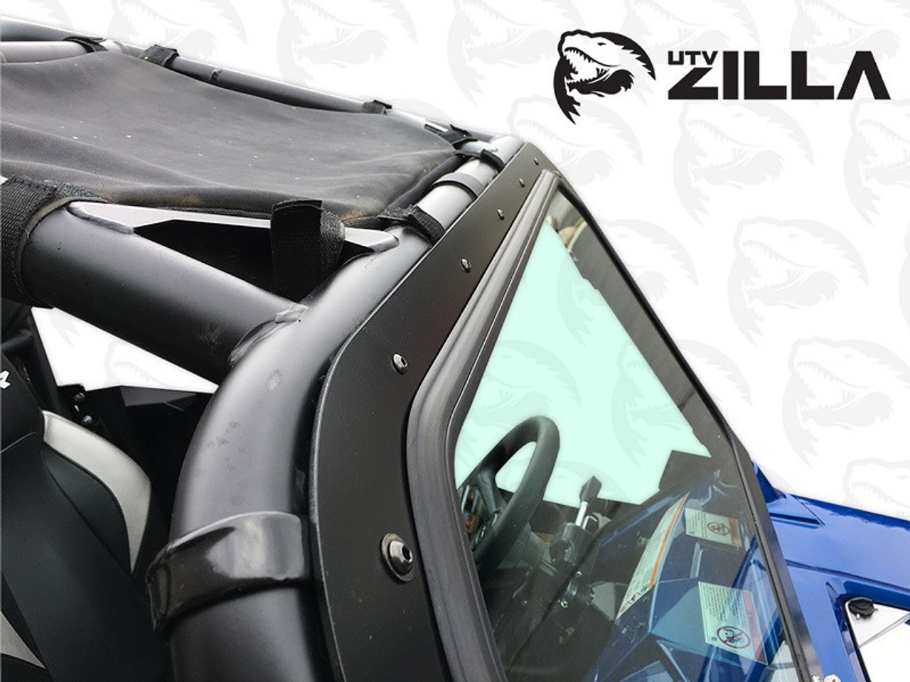 Polaris RZR Full Glass Windshield by UTVZILLA ZLRZ800WSGLSBLKXX