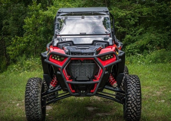 Polaris RZR XP Turbo S Scratch Resistant Flip Windshield by Super
