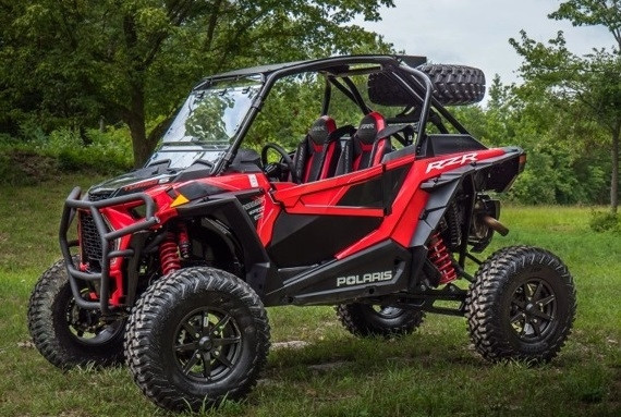 Polaris RZR XP Turbo S Scratch Resistant Flip Windshield by Super